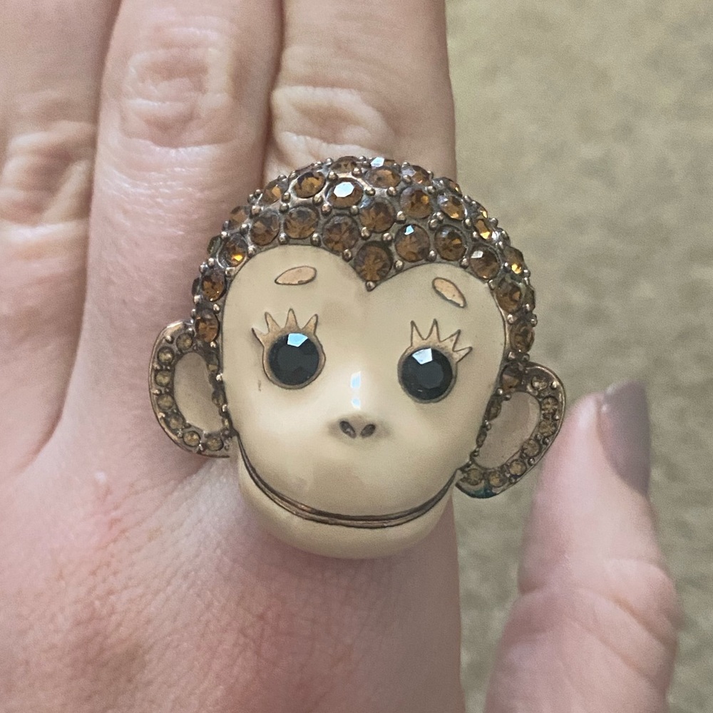 Vintage Betsey Johnson Monkey Ring
